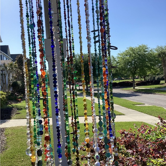 Handmade “Bahama Breeze” Porch/Lampshade Chandelier PLEASE SEE VIDEO - Picture 6 of 14